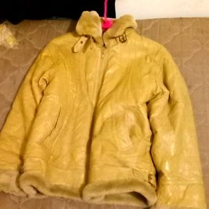 Fur and leather coat